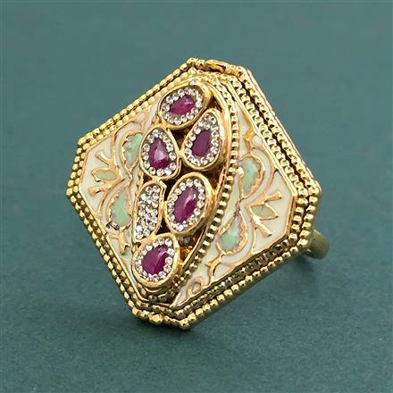Antique Adjustable Ring With Gold Plating