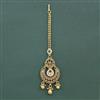 Antique Moti Tikka With Matte Gold Plating