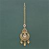 Antique Moti Tikka With Matte Gold Plating