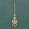 Antique Moti Tikka With Matte Gold Plating