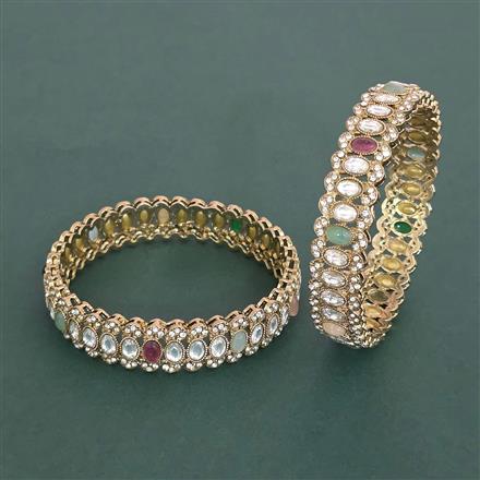 Antique Classic Bangles With Mehndi Plating