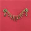 Antique Moti Hair Brooch With Matte Gold Plating