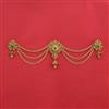 Antique Moti Hair Brooch With Matte Gold Plating