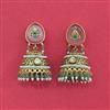 Antique Moti Earring With Matte Gold Plating