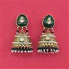 Antique Moti Earring With Matte Gold Plating