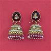 Antique Moti Earring With Matte Gold Plating