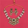 Antique Moti Necklace With Matte Gold Plating