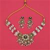 Antique Moti Necklace With Matte Gold Plating