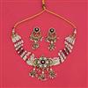 Antique Moti Necklace With Matte Gold Plating