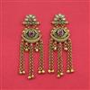 Antique Moti Earring With Matte Gold Plating