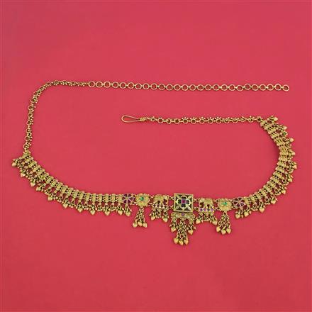 Antique Classic Belt With Matte Gold Plating