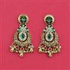 Antique Moti Earring With Matte Gold Plating