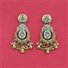Antique Moti Earring With Matte Gold Plating