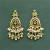 Antique Moti Earring With Matte Gold Plating