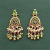 Antique Moti Earring With Matte Gold Plating