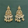 Antique Moti Earring With Matte Gold Plating