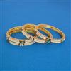 Antique Moti Bangles With Matte Gold Plating