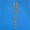 Antique Classic Pendant Set With Matte Gold Plating