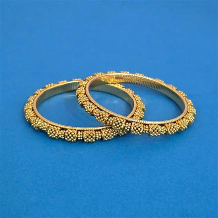 Antique Plain Gold Bangles With Gold Plating