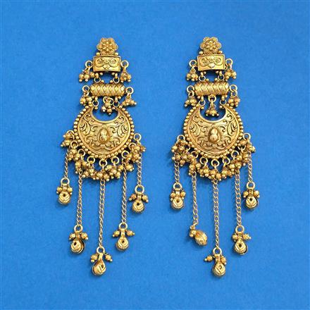 Antique Classic Earring With Matte Gold Plating
