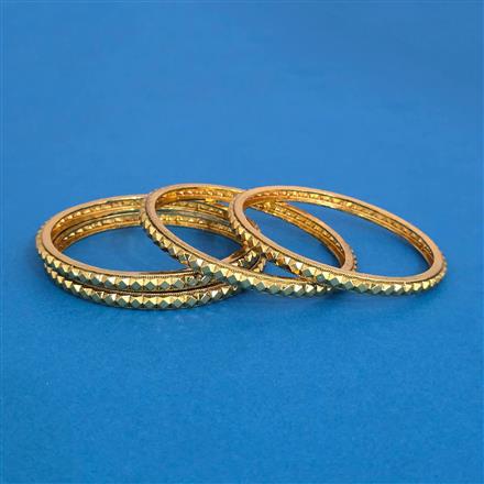 Antique Plain Gold Bangles With Gold Plating