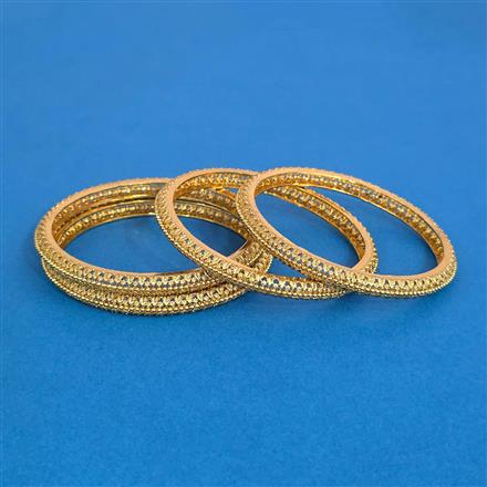 Antique Plain Gold Bangles With Gold Plating