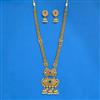 Antique Long Necklace With Matte Gold Plating