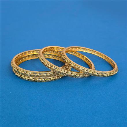 Antique Plain Gold Bangles With Gold Plating