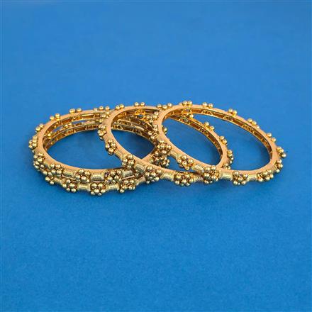 Antique Plain Gold Bangles With Gold Plating