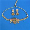 Antique Moti Necklace With Matte Gold Plating