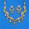 Antique Moti Necklace With Matte Gold Plating