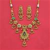 Antique Classic Necklace Set With Matte Gold Plating