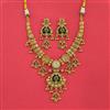Antique Moti Necklace Set With Matte Gold Plating