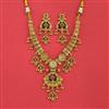 Antique Moti Necklace Set With Matte Gold Plating