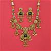 Antique Moti Necklace Set With Matte Gold Plating