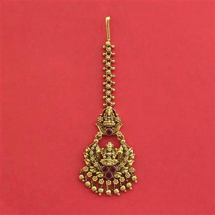 Antique Classic Tikka With Matte Gold Plating