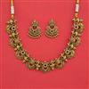 Antique Classic Necklace Set With Matte Gold Plating