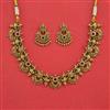 Antique Classic Necklace Set With Matte Gold Plating