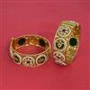 Antique Moti Bangles With Matte Gold Plating