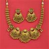 Antique Classic Necklace Set With Matte Gold Plating