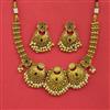 Antique Classic Necklace Set With Matte Gold Plating