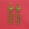 Antique Classic Earring With Matte Gold Plating