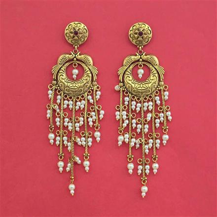 Antique Classic Earring With Matte Gold Plating