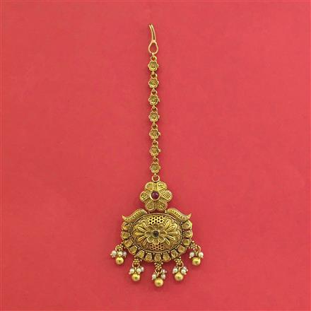 Antique Classic Tikka With Matte Gold Plating