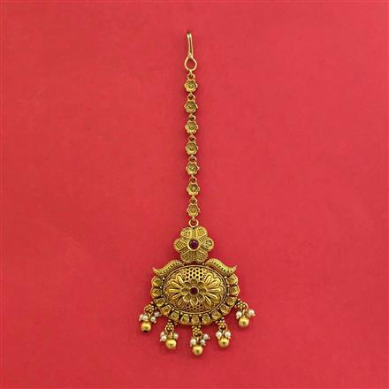 Antique Classic Tikka With Matte Gold Plating