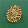 Antique Adjustable Ring With Matte Gold Plating