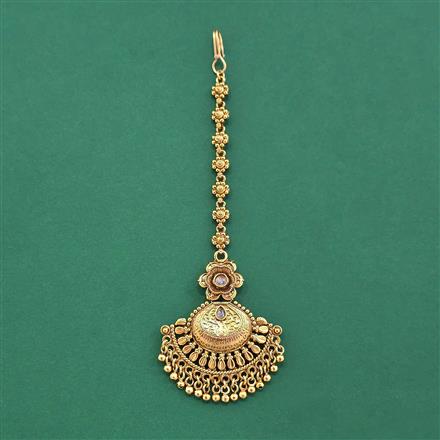 Antique Classic Tikka With Matte Gold Plating