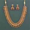 Antique South Indian Necklace With Matte Gold Plating