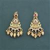 Antique Moti Earring With Matte Gold Plating