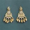 Antique Moti Earring With Matte Gold Plating